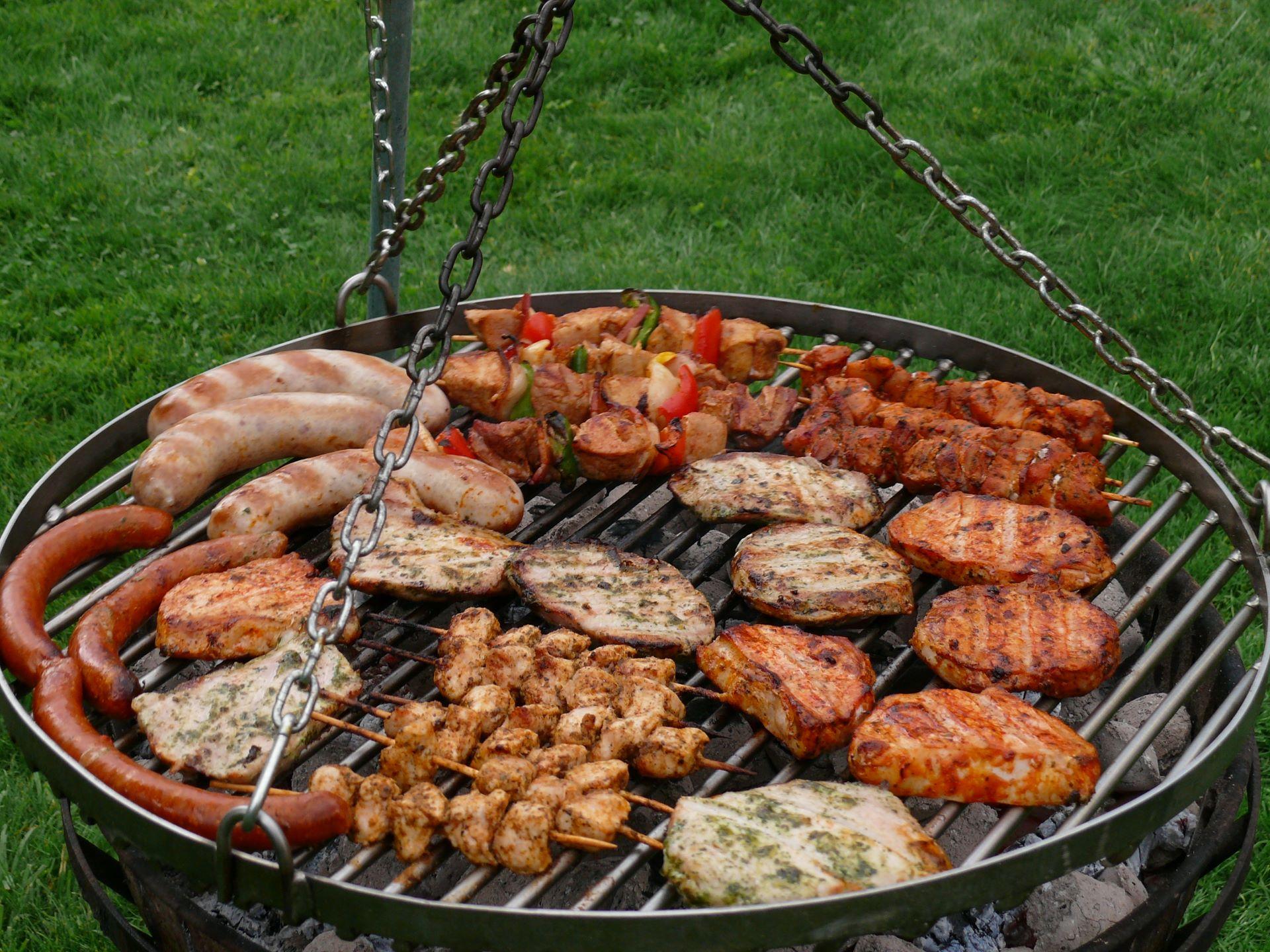 grill mit fleisch